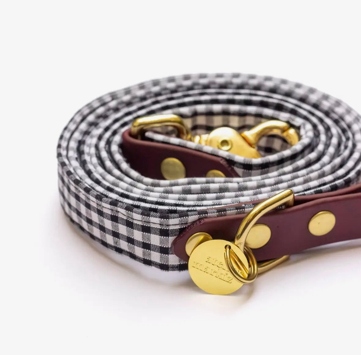 L'essentiel Montmartre - Ensemble collier et laisse vichy The Paw Store